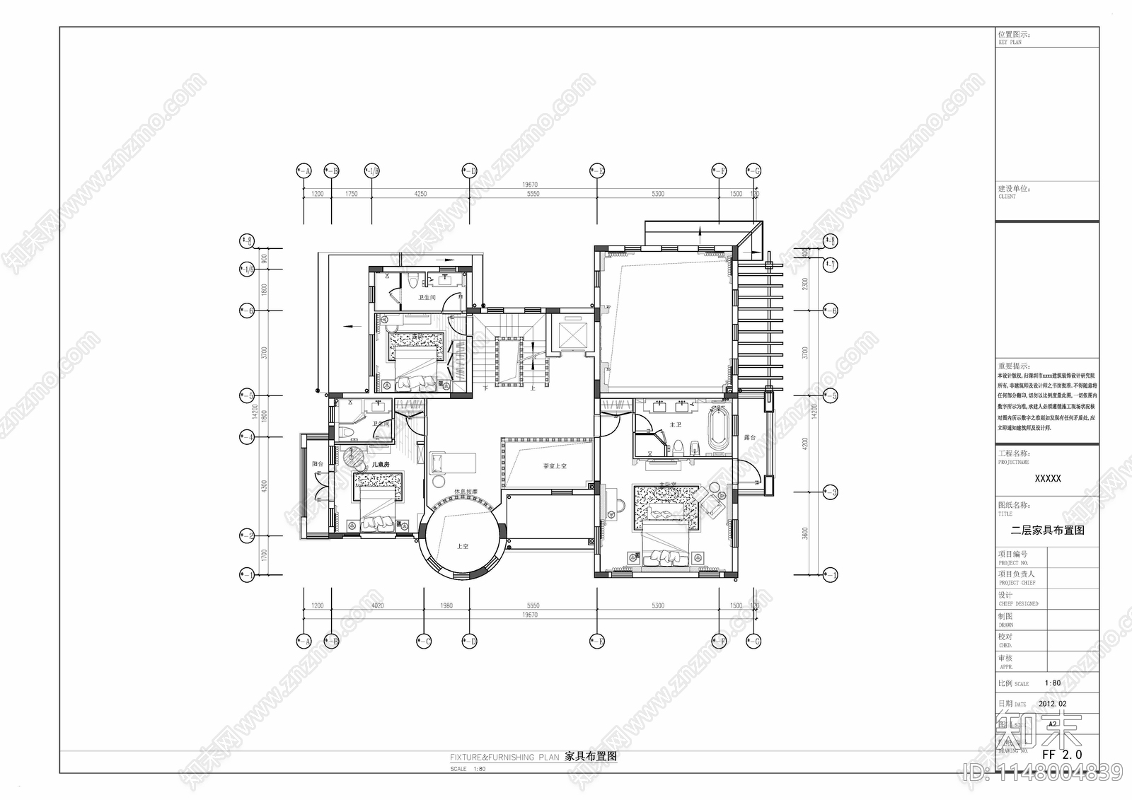 深圳四层奢华别墅精品装修室内cad施工图下载【ID:1148004839】