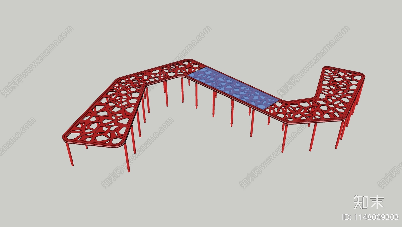 现代镂空廊架SU模型下载【ID:1148009303】
