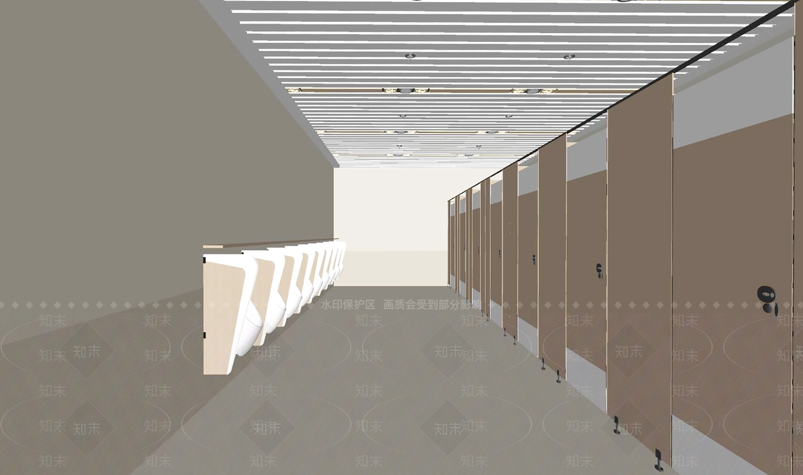 现代公共卫生间SU模型下载【ID:1148010654】