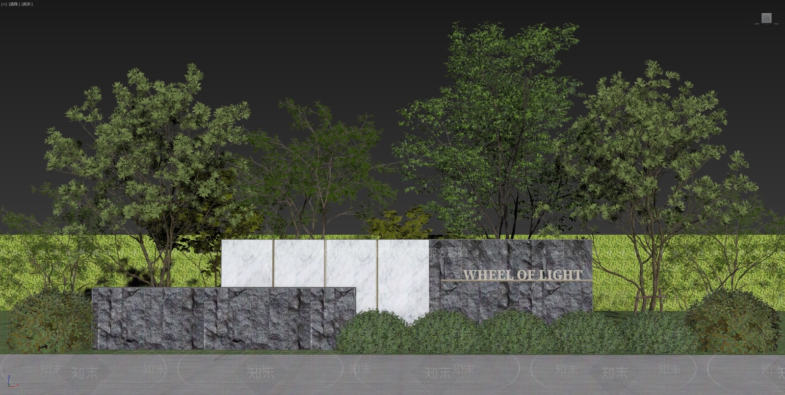 现代造型景墙3D模型下载【ID:1148770533】