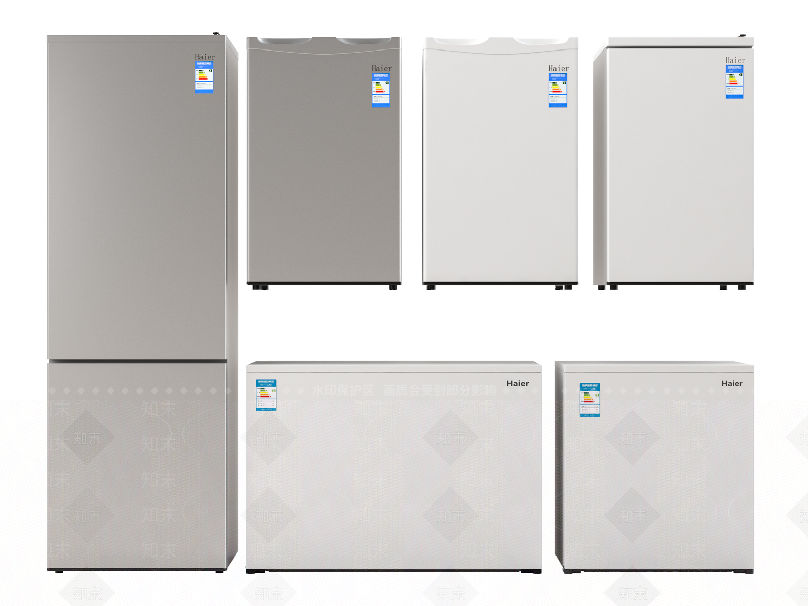 冰箱冰柜组合3D模型下载【ID:1148014111】