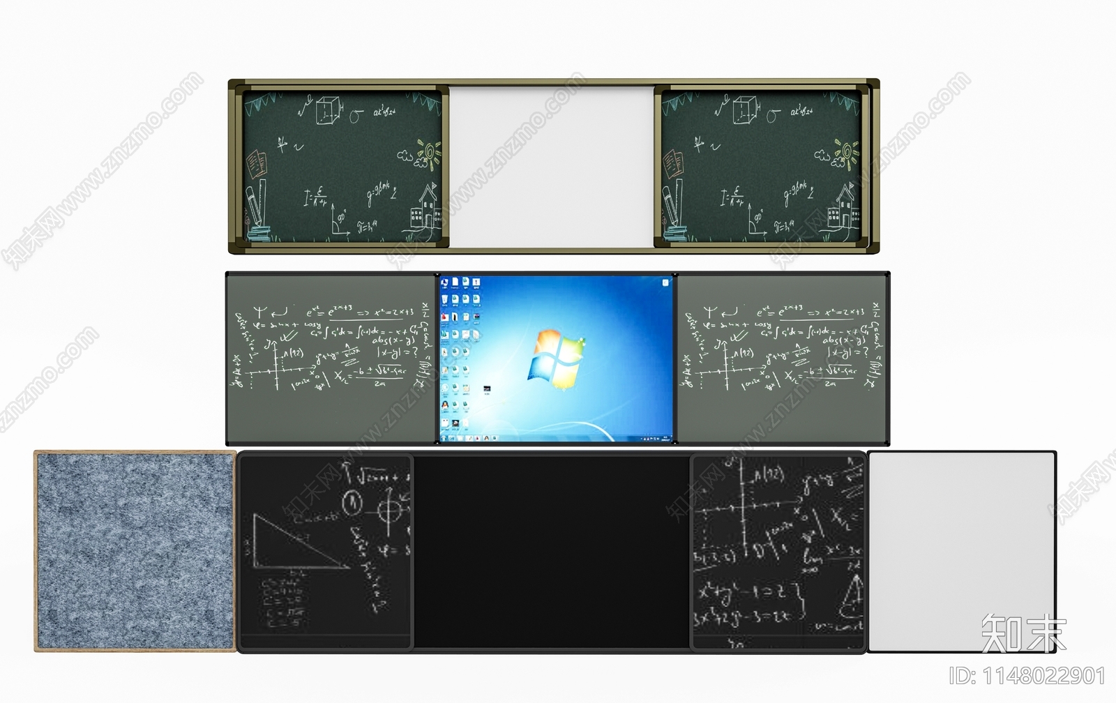 黑板3D模型下载【ID:1148022901】