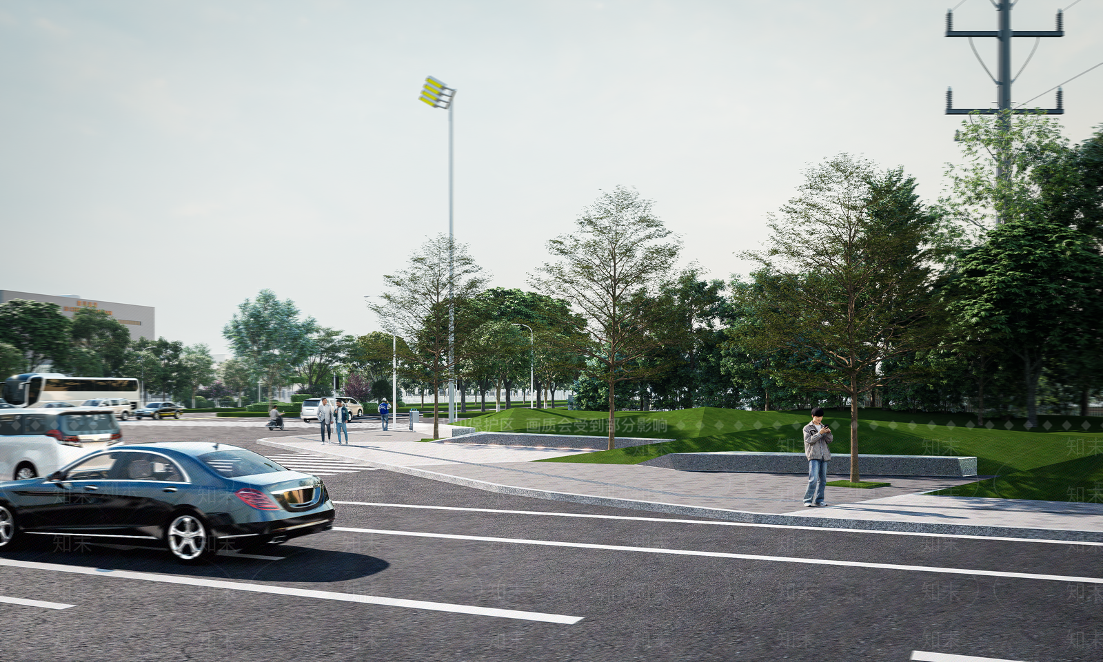 现代道路SU模型下载【ID:1148030194】