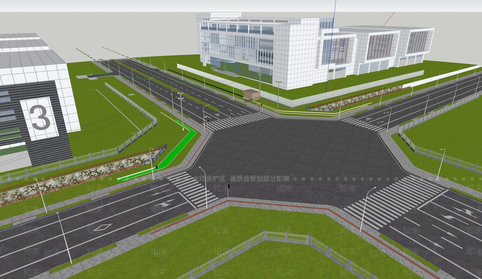 现代道路SU模型下载【ID:1148030818】