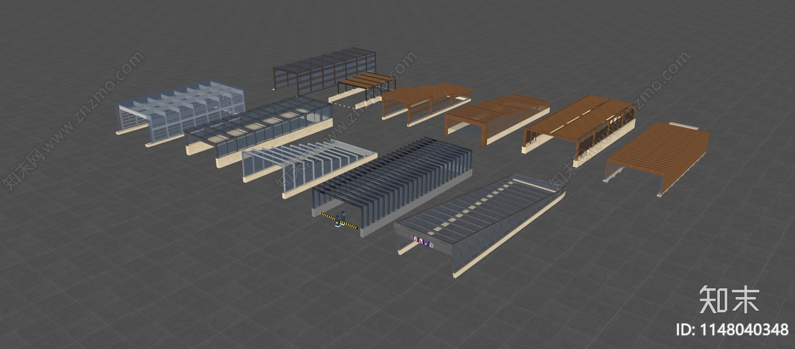 现代地铁站SU模型下载【ID:1148040348】