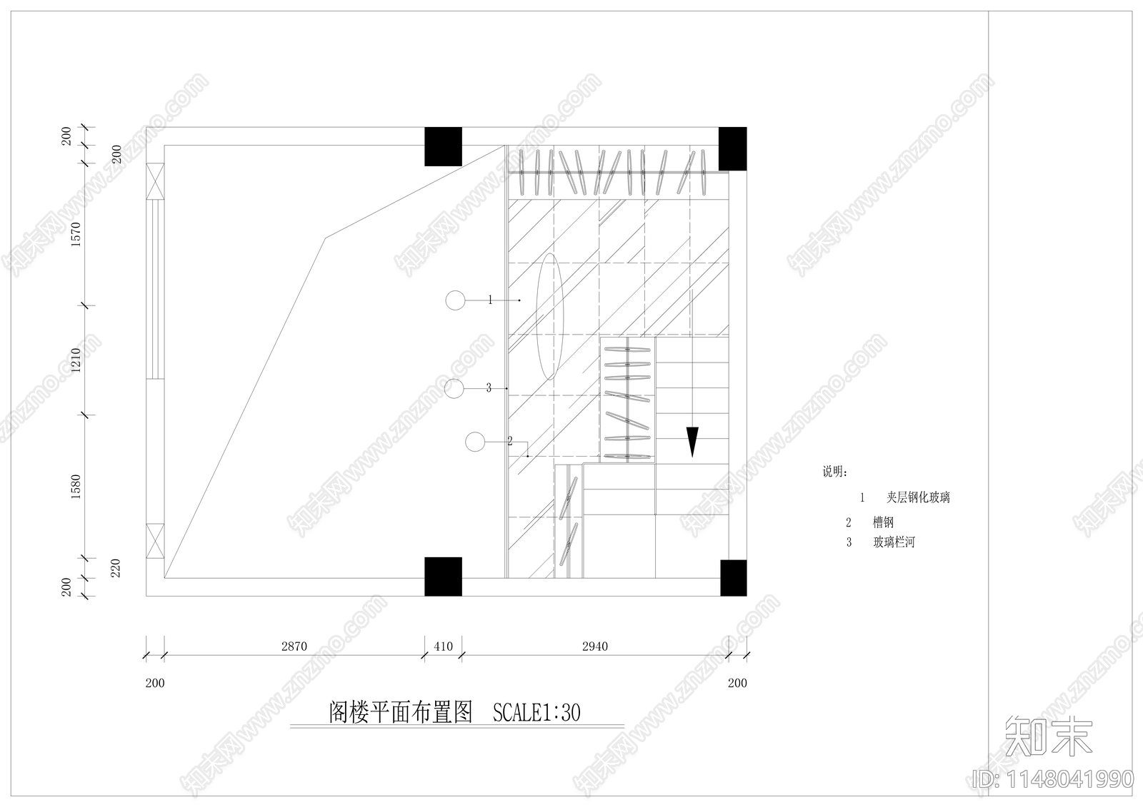 现代服装店室内cad施工图下载【ID:1148041990】