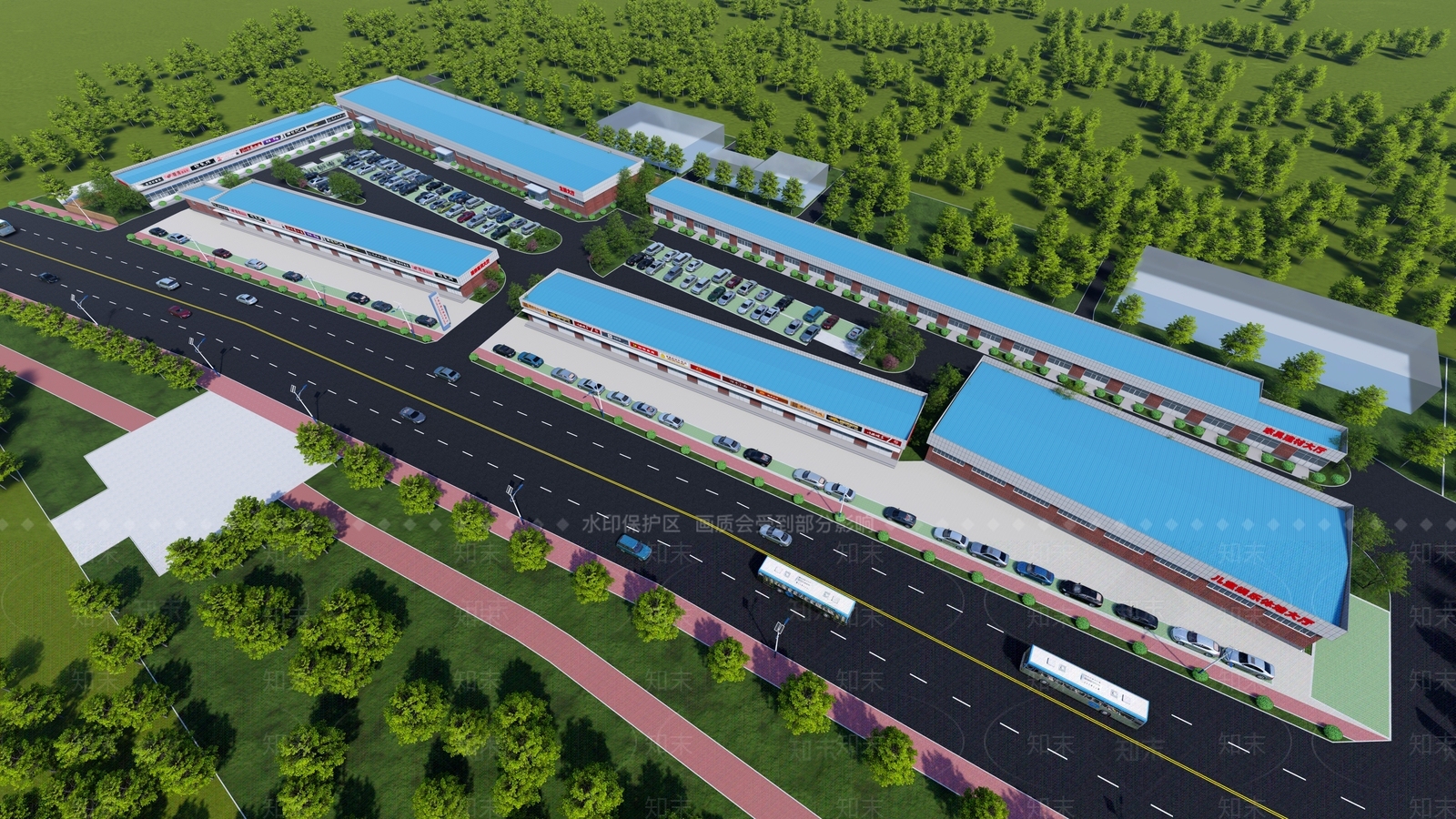 现代农贸市场SU模型下载【ID:1148042965】