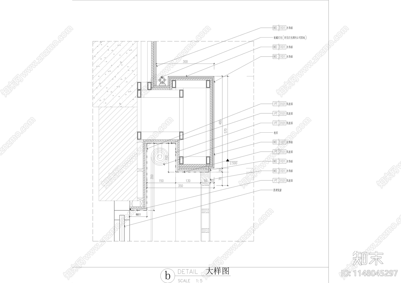 餐厅天花节点大样图cad施工图下载【ID:1148045297】