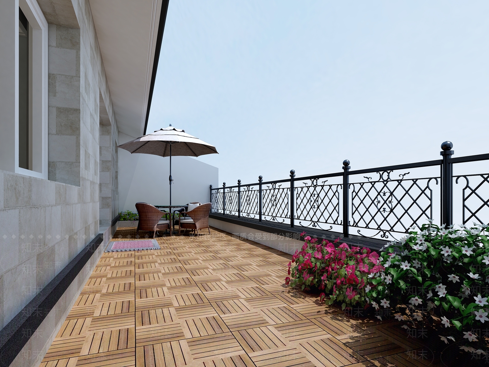 现代家居阳台3D模型下载【ID:1148047159】