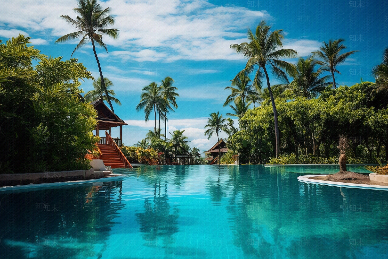 夏日三亚水上游乐园外景贴图下载【ID:1148050905】