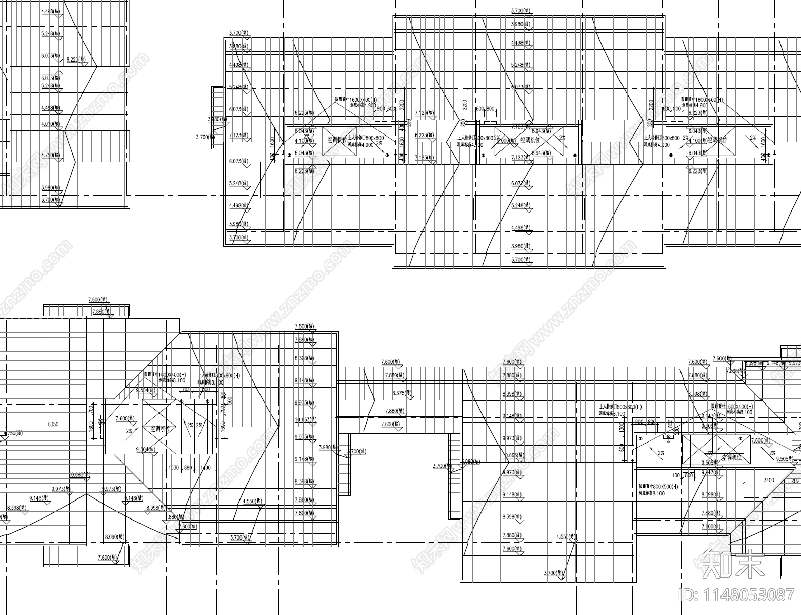 乌镇达园新中式坡屋顶商业街区建筑cad施工图下载【ID:1148053087】