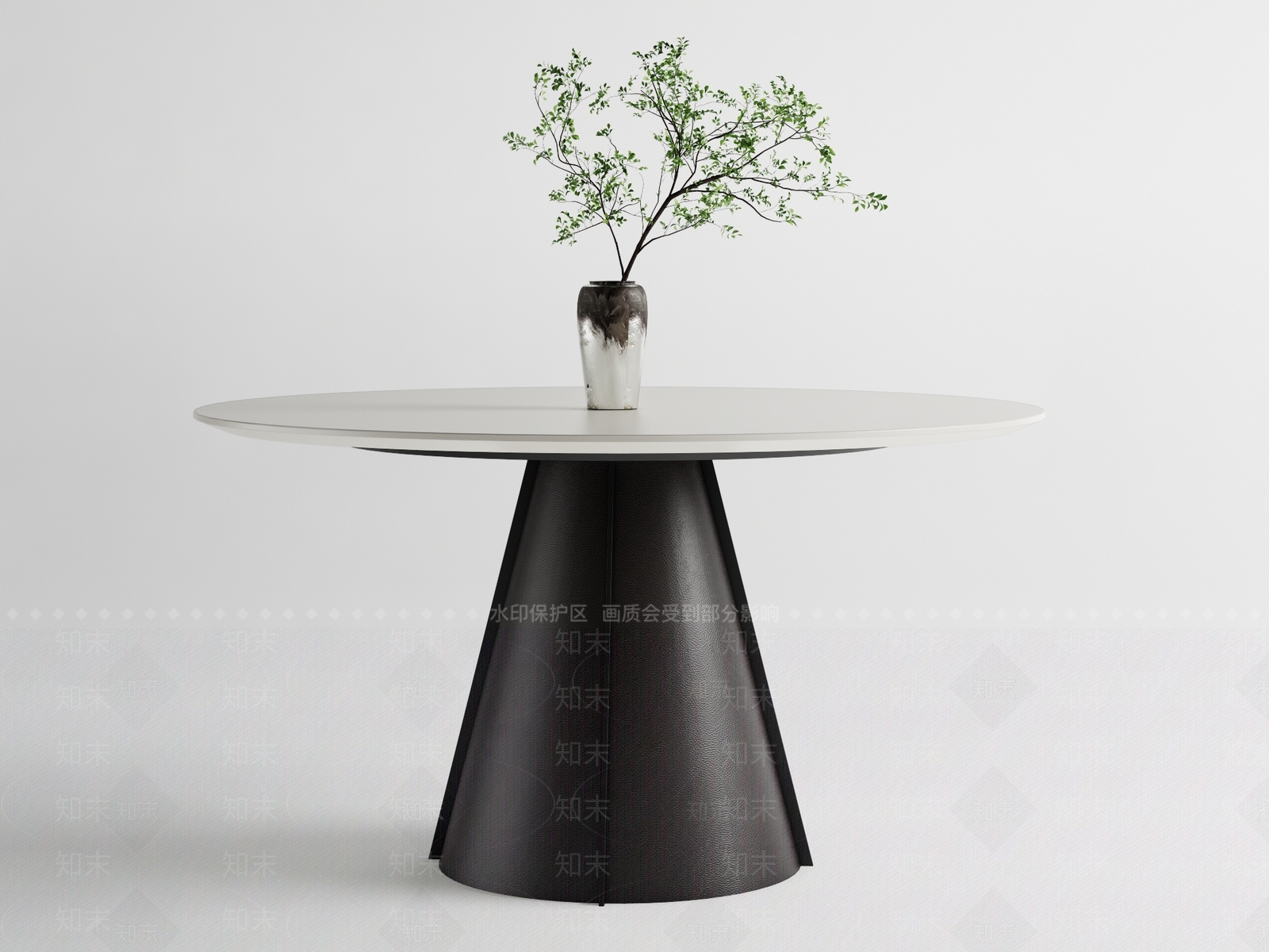 现代圆餐桌SU模型下载【ID:1148053124】