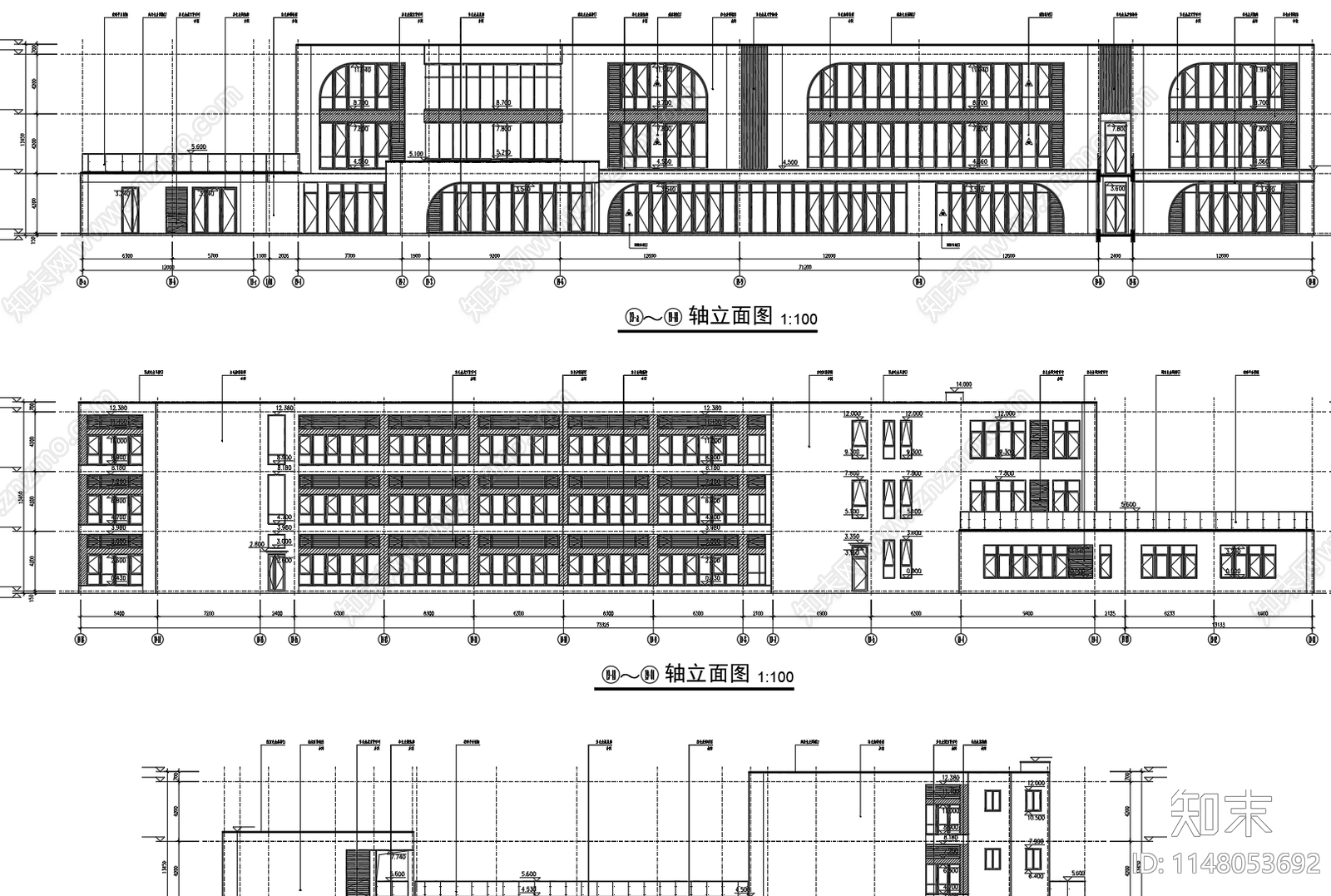 现代幼儿园建筑cad施工图下载【ID:1148053692】