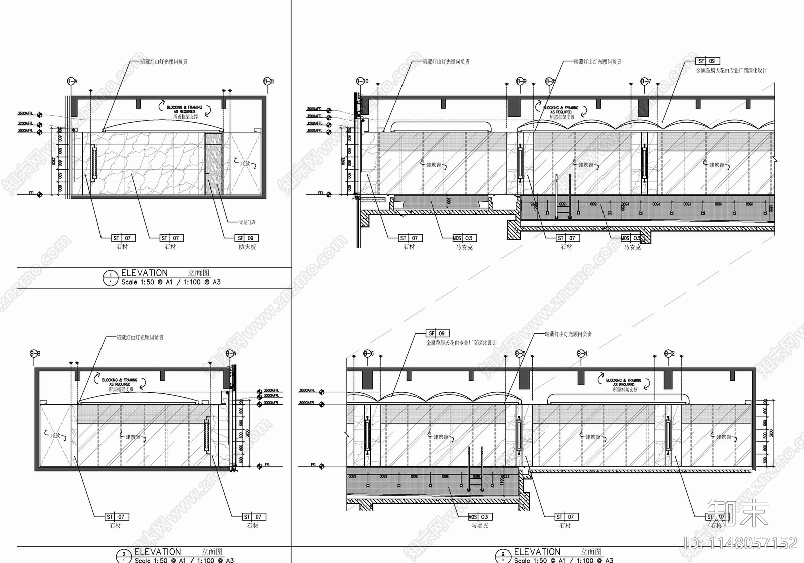 健身房游泳池更衣室康体SPA会所施工图下载【ID:1148057152】