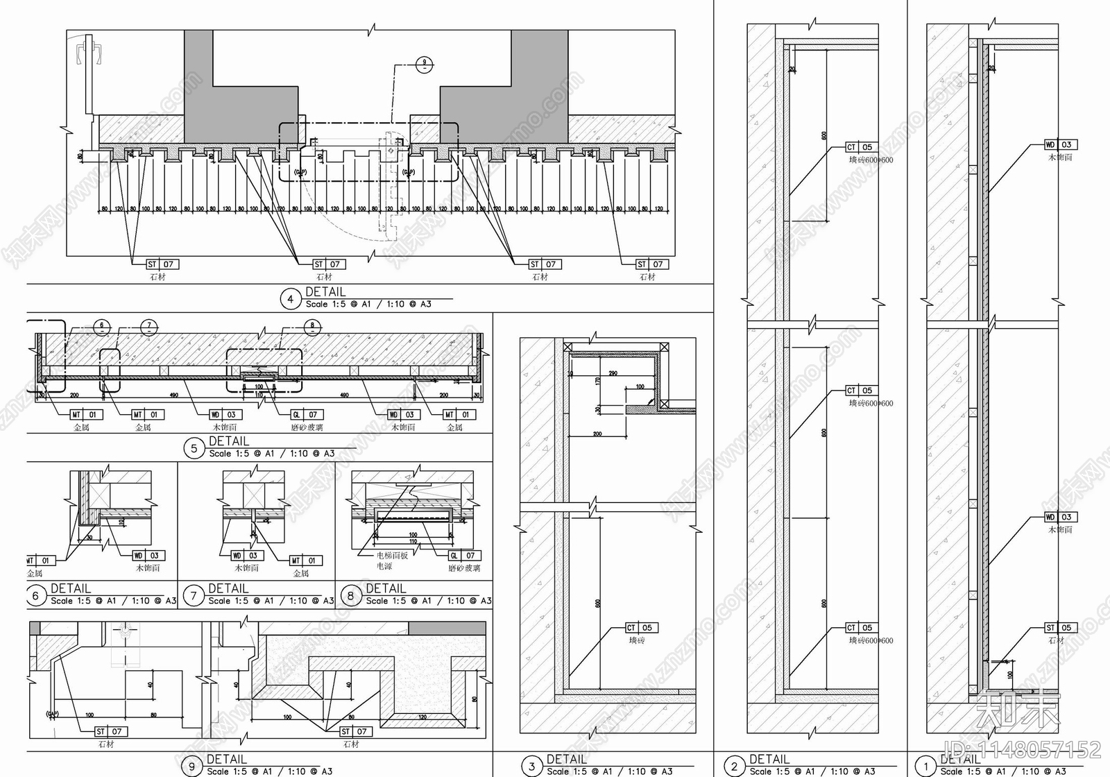 健身房游泳池更衣室康体SPA会所施工图下载【ID:1148057152】