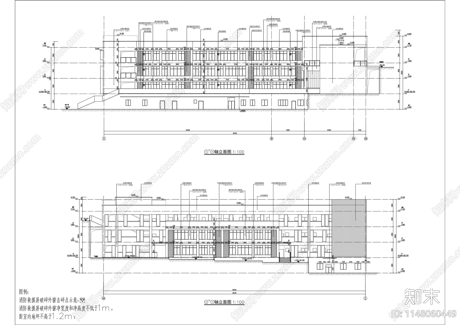 双路幼儿园建筑cad施工图下载【ID:1148060449】