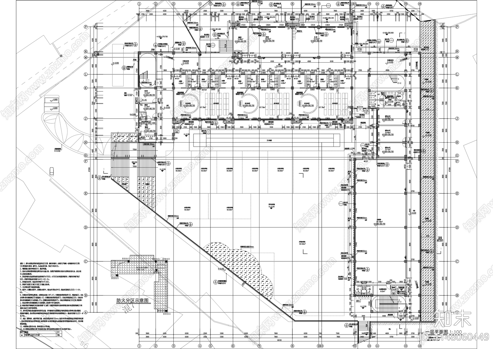 双路幼儿园建筑cad施工图下载【ID:1148060449】