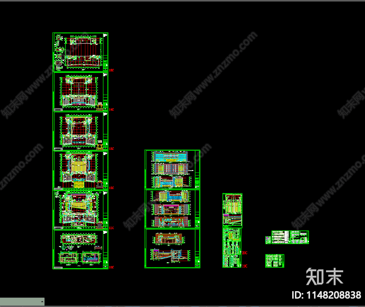 技师学院图书馆建筑cad施工图下载【ID:1148208838】