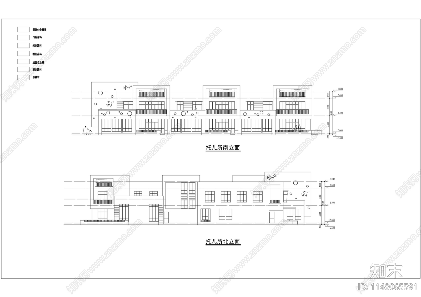 幼儿园建筑cad施工图下载【ID:1148065591】