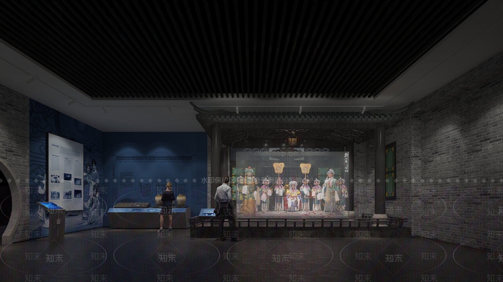 现代京剧非遗展馆3D模型下载【ID:1148068329】