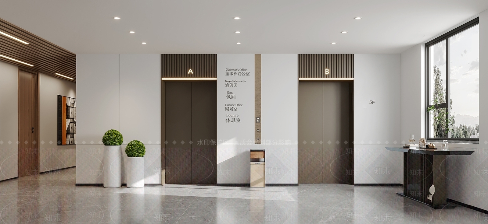 现代电梯厅SU模型下载【ID:1148074061】