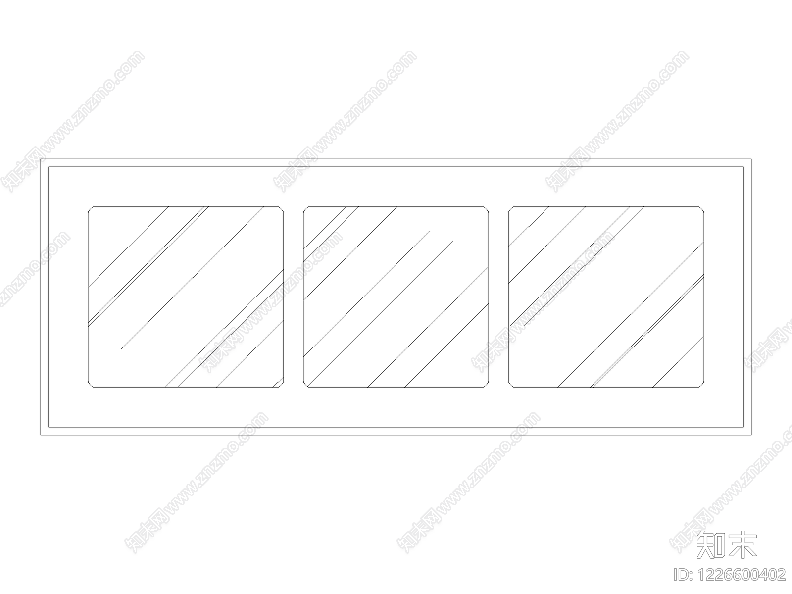 现代窗CAD图纸