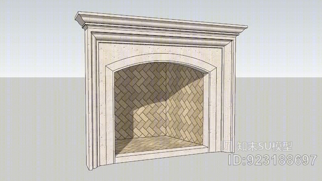 铸石壁炉SU模型下载【ID:923188697】
