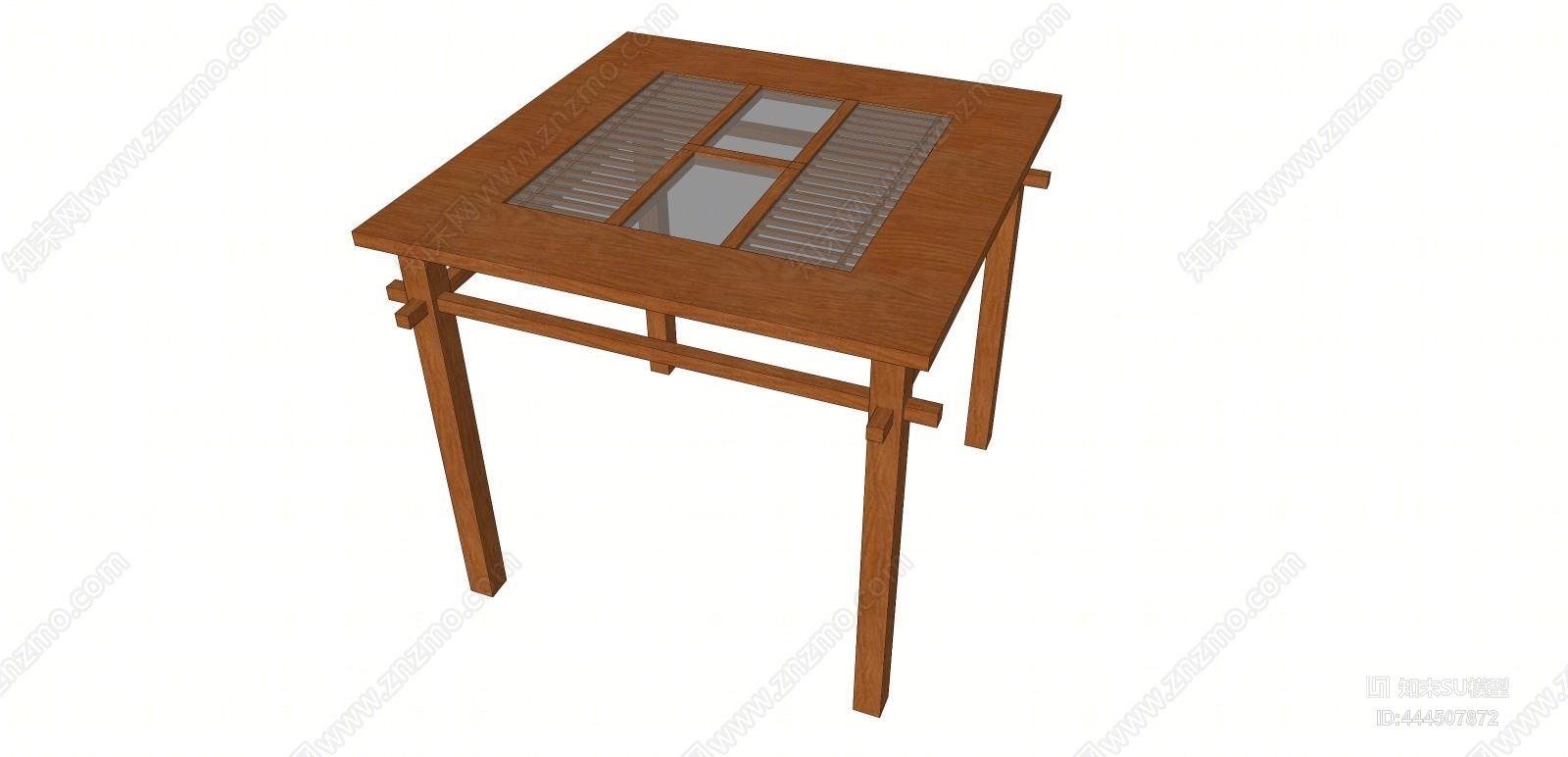 中式防腐木亭子SU模型下载【ID:444507872】