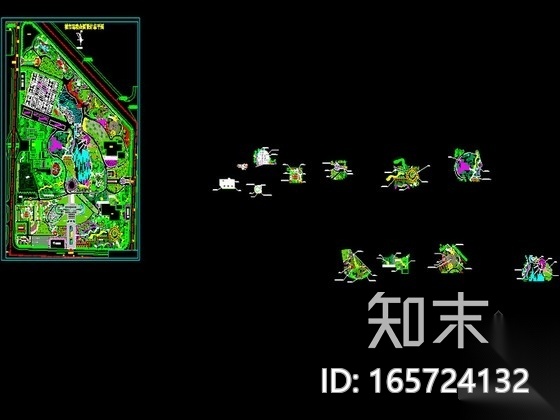 某地城市公园景观设计施工图施工图下载【ID:165724132】