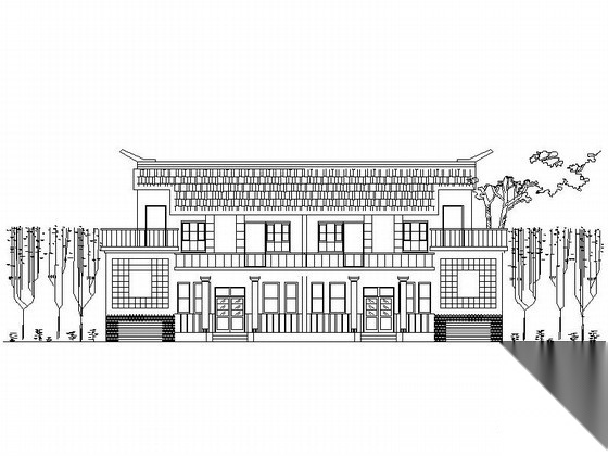 某二层新农村住宅建筑方案图cad施工图下载【ID:165153118】