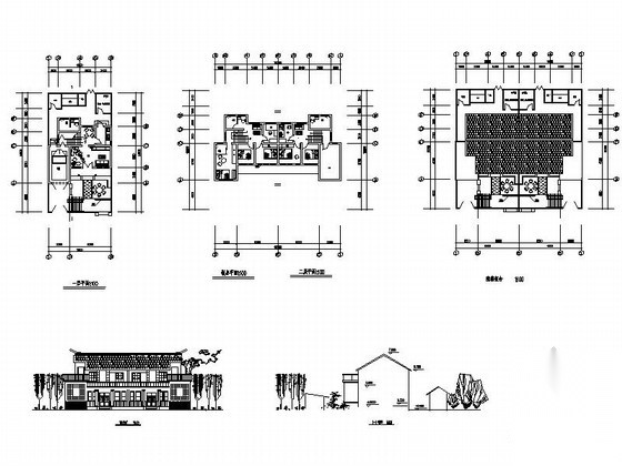 某二层新农村住宅建筑方案图cad施工图下载【ID:165153118】