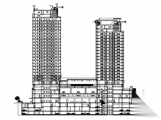 [江苏]现代风格商业综合体建筑施工图（含方案文本）cad施工图下载【ID:166204192】