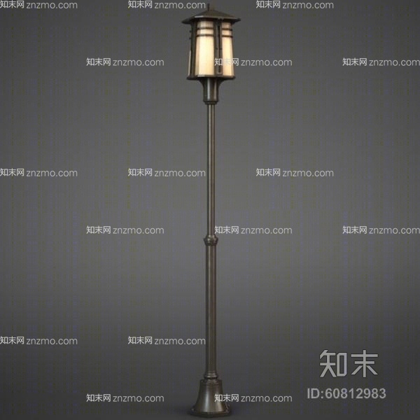 现代金属花园灯3D模型下载【ID:60812983】