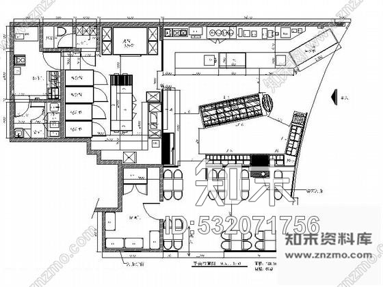 施工图杭州面包新语品牌店铺室内装修图cad施工图下载【ID:532071756】