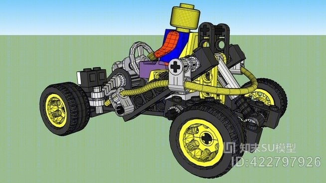 乐高汽车与人SU模型下载【ID:422797926】