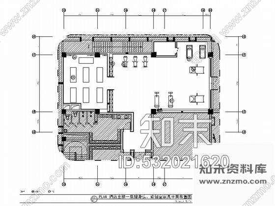 施工图西藏时尚五星级酒店健身瑜伽室装修施工图含效果图cad施工图下载【ID:532021620】