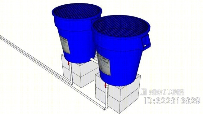 雨水收集/灌溉系统SU模型下载【ID:622816829】