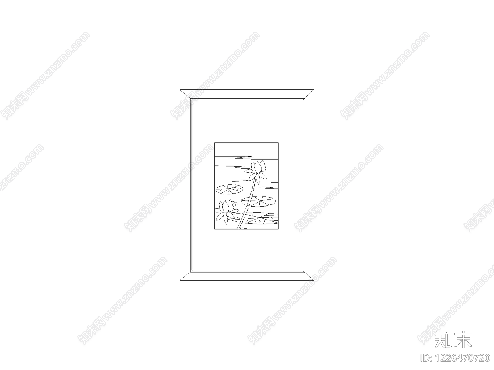挂画cad施工图下载【ID:1226470720】