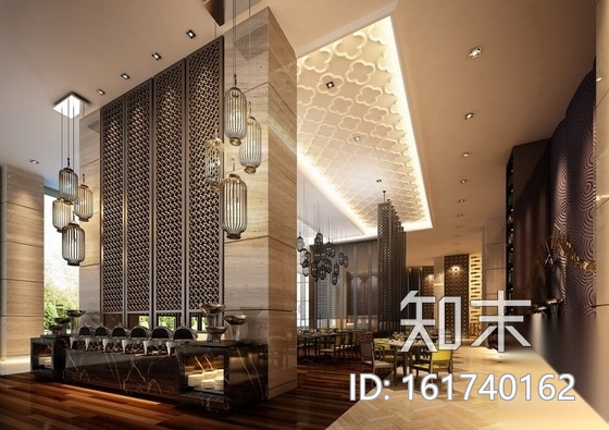 [河北]某五星级豪华酒店室内装修施工图（含效果）cad施工图下载【ID:161740162】
