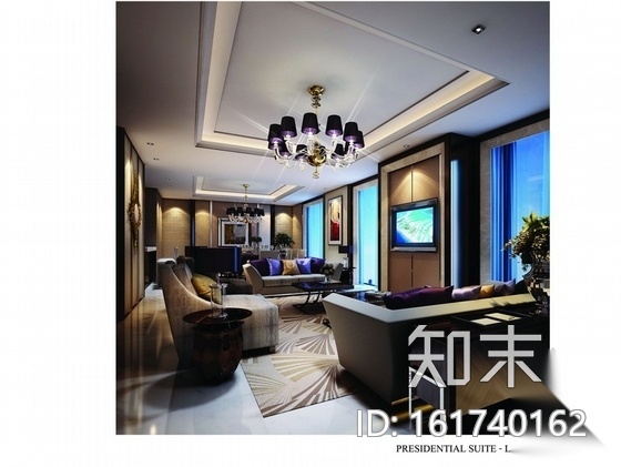 [河北]某五星级豪华酒店室内装修施工图（含效果）施工图下载 ID:161740162_【知末网】