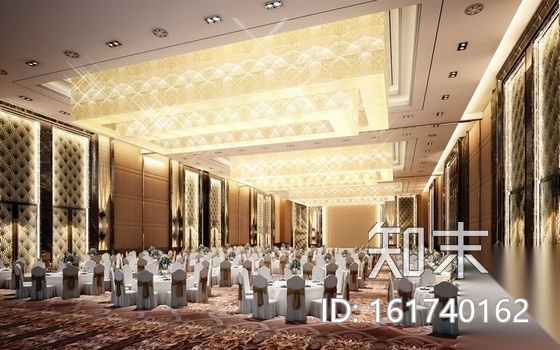 [河北]某五星级豪华酒店室内装修施工图（含效果）cad施工图下载【ID:161740162】