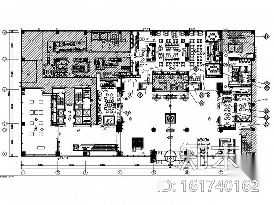 [河北]某五星级豪华酒店室内装修施工图（含效果）cad施工图下载【ID:161740162】