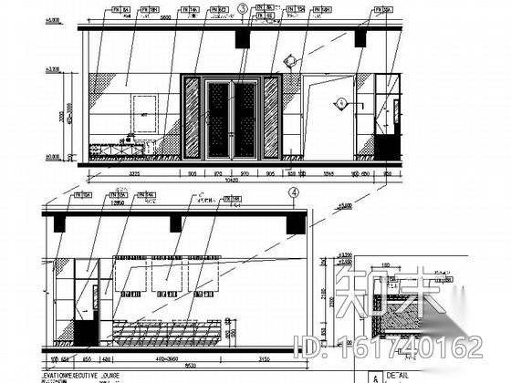 [河北]某五星级豪华酒店室内装修施工图（含效果）cad施工图下载【ID:161740162】