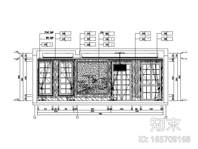 [济南]新中式东方风情别墅会所样板房室内设计施工图（...cad施工图下载【ID:165709168】