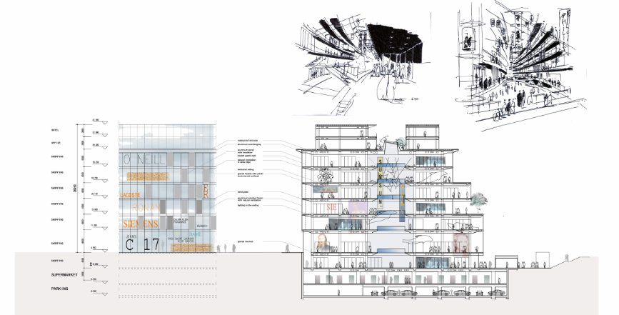 成都国际商城建筑方案文本cad施工图下载【ID:151655132】