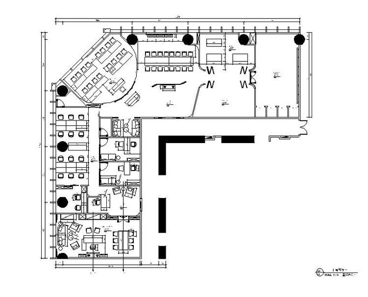 全套办公室设计施工图cad施工图下载【ID:161777171】
