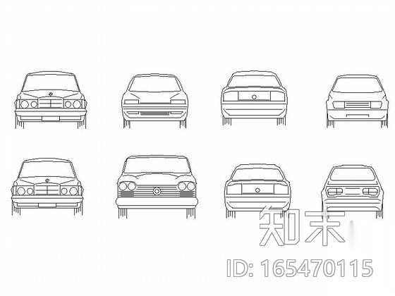 各种车CAD图块下载cad施工图下载【ID:165470115】