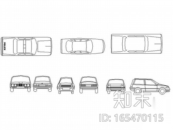 各种车CAD图块下载cad施工图下载【ID:165470115】