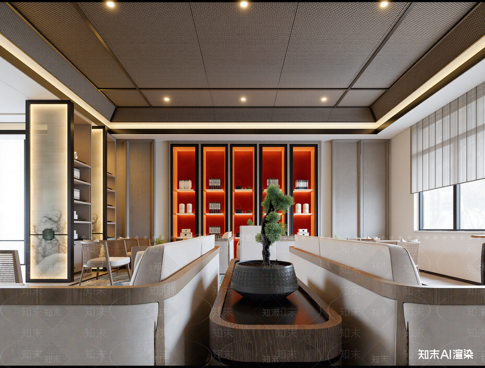 新中式茶馆3D模型下载【ID:1214048190】