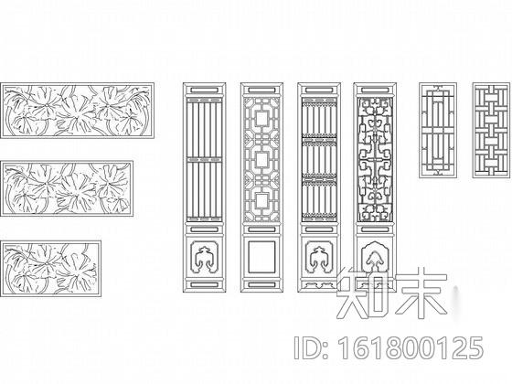 古建门和门檐CAD图集施工图下载【ID:161800125】